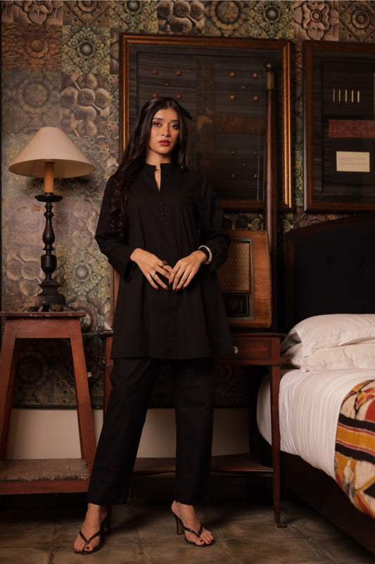 Black with Ivory